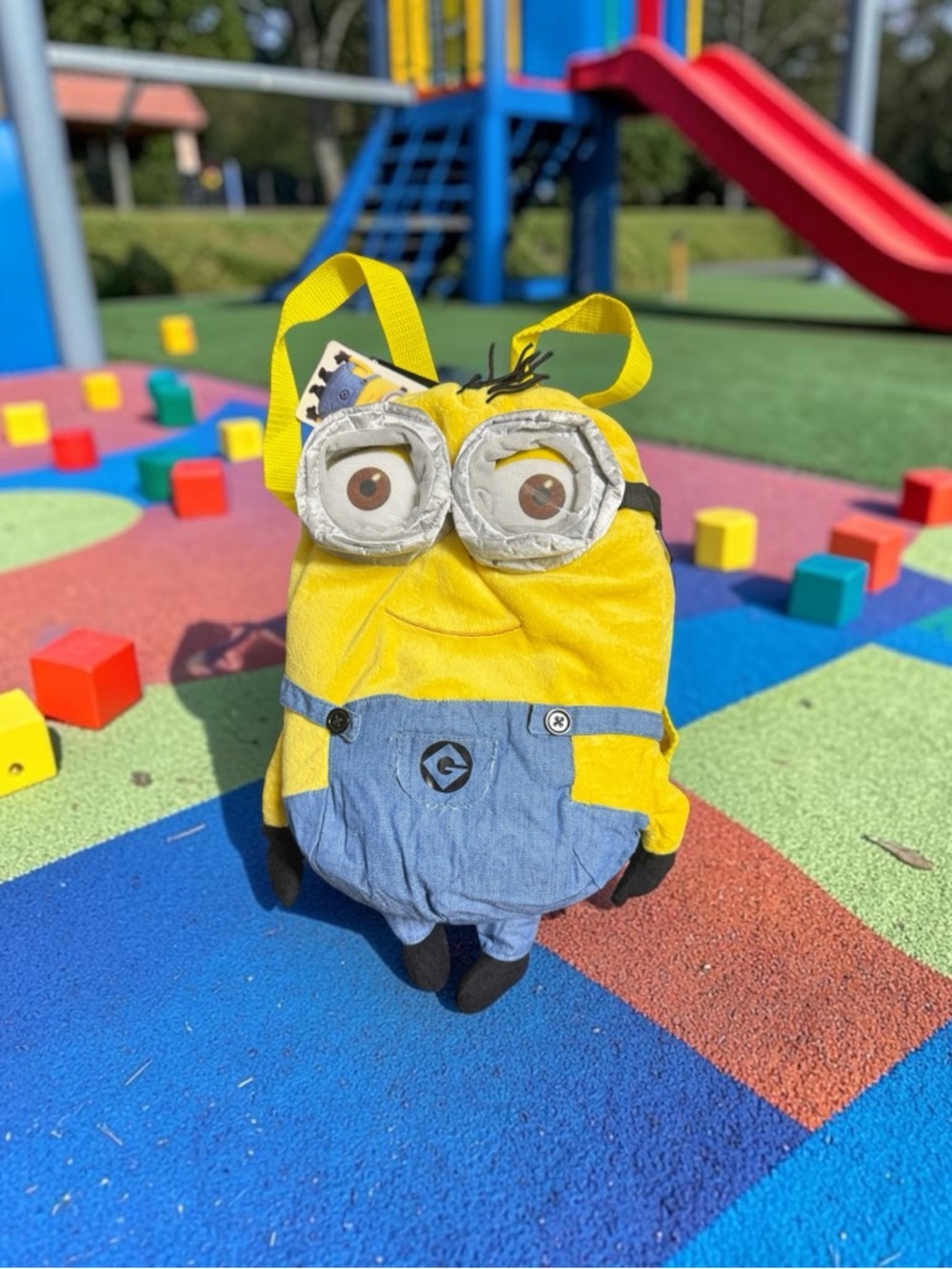 Universal Yellow and Blue Minion Plush Kids Backpack